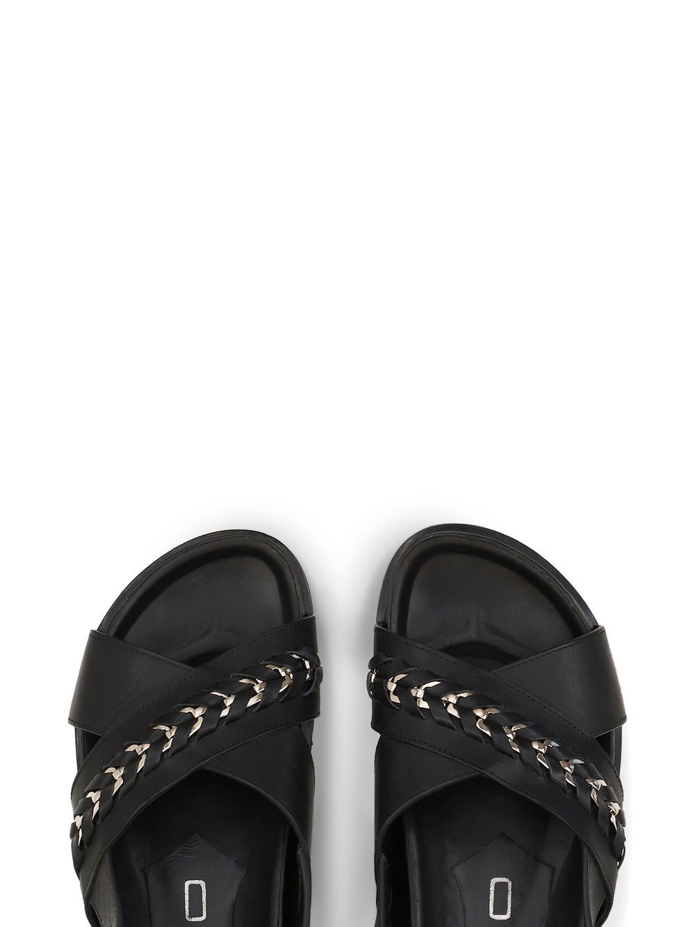 chain-link trim sandals - 4