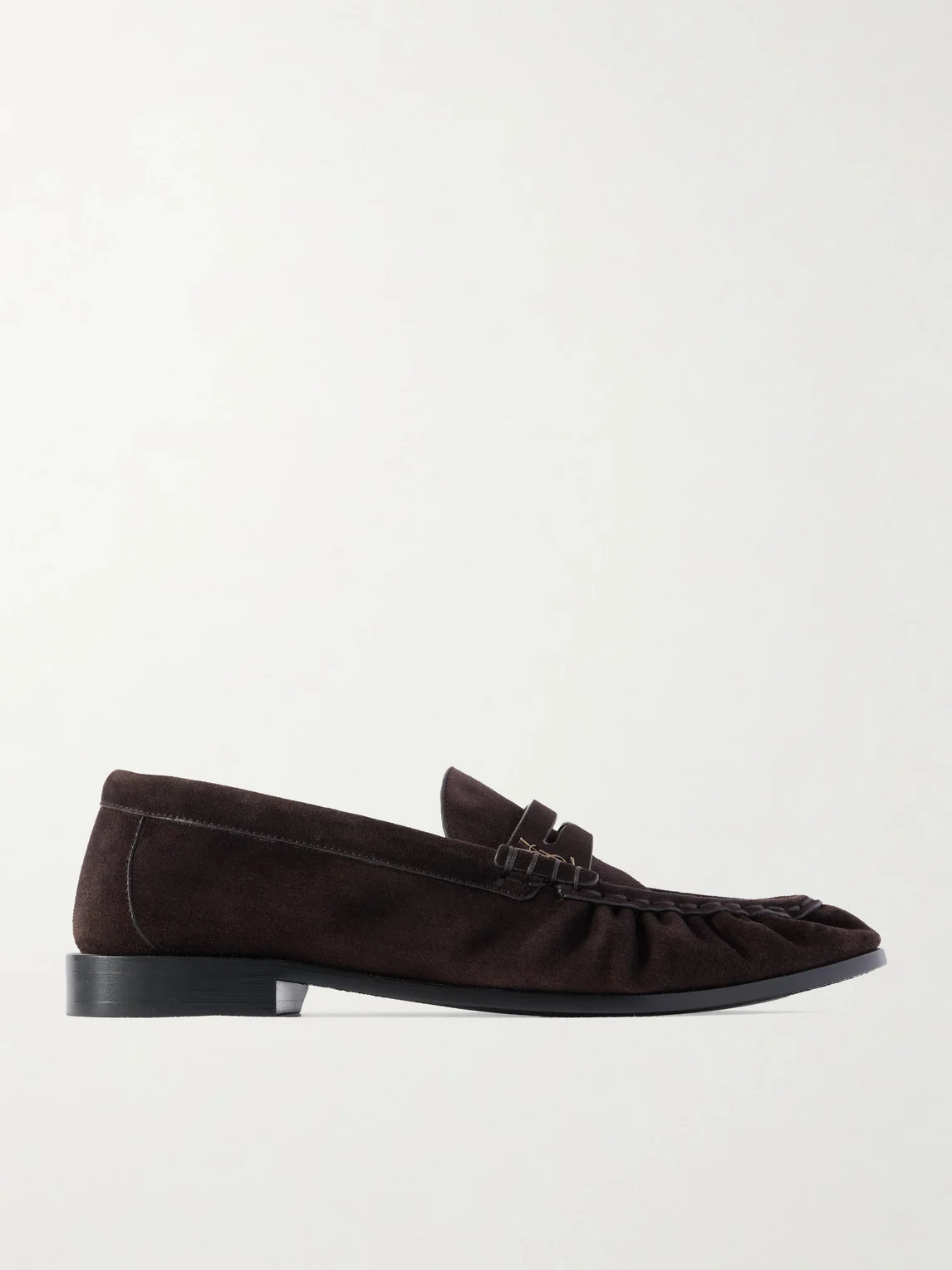 Le Loafer Monogram Logo-Appliquéd Suede Penny Loafers - 1