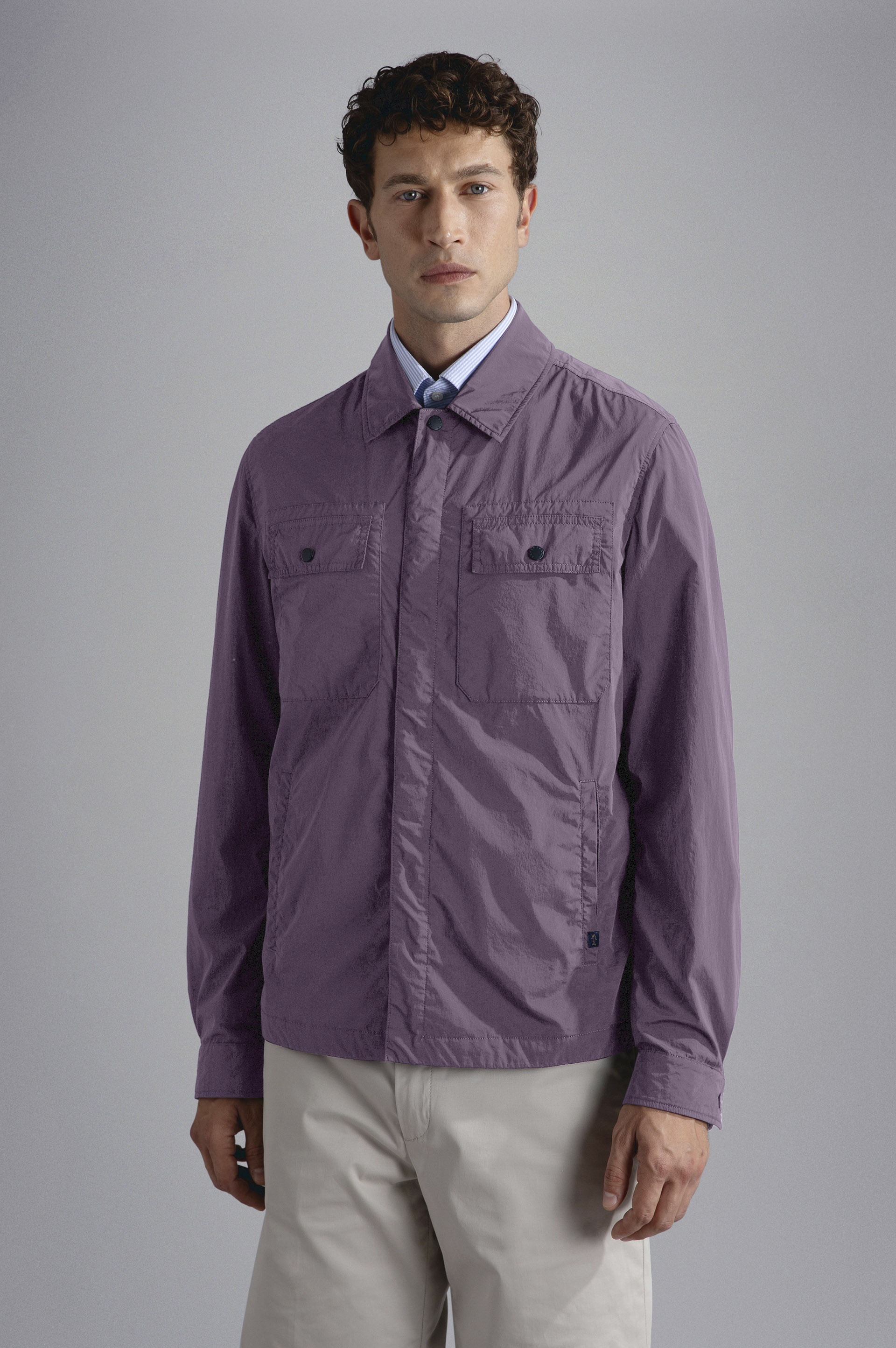 GARMENT DYED STRETCH ECONYL® NYLON SHACKET - 6