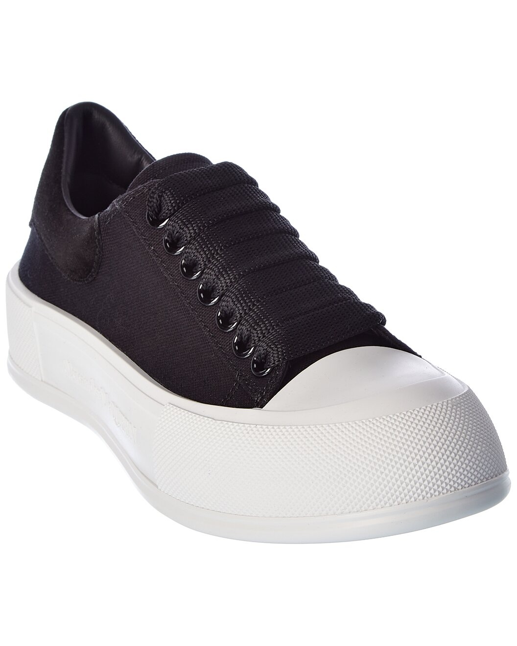 Alexander McQueen Deck Plimsoll Canvas & Suede Sneaker - 1