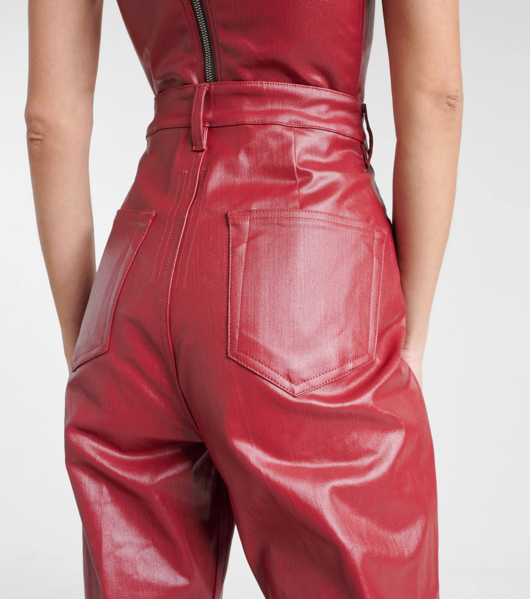 Bolan high-rise coated denim jeans - 6