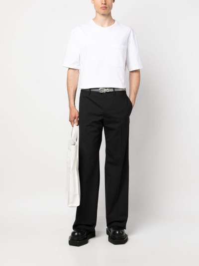 MM6 Maison Margiela pinstripe-pattern wide-leg trousers outlook