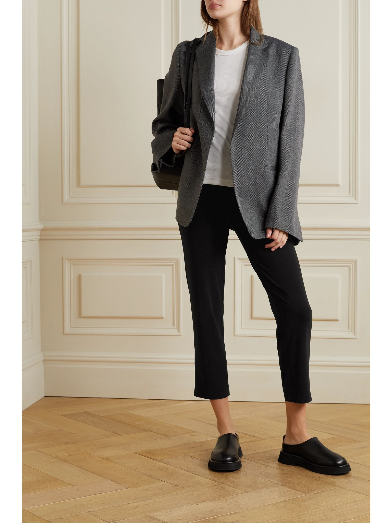 Pencil stretch-jersey skinny pants Black - 2