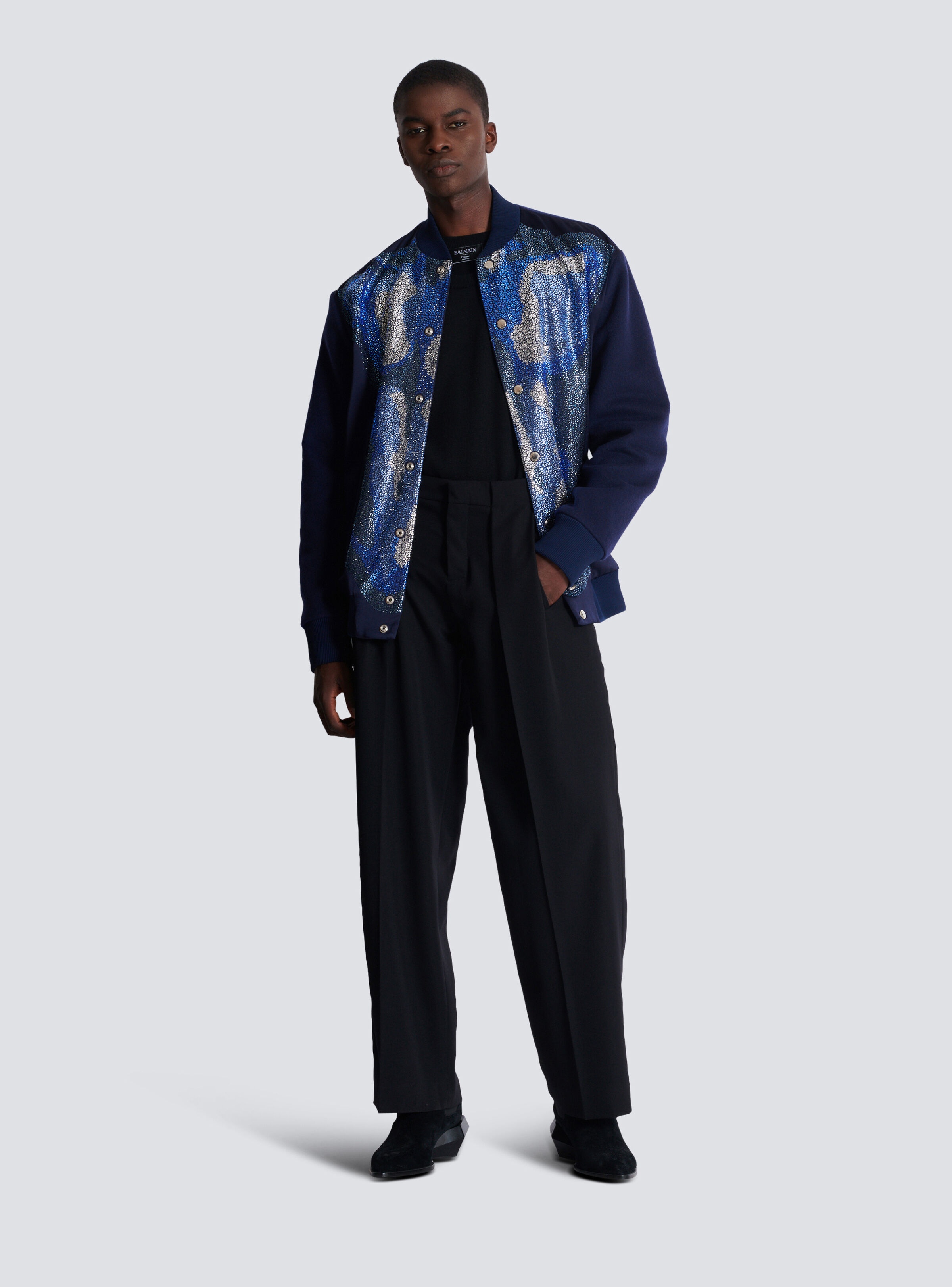 Pleated grain de poudre trousers - 2