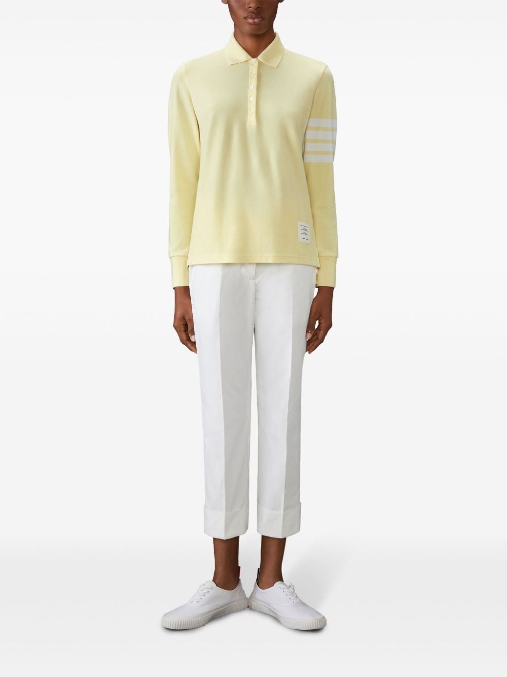 4-Bar long-sleeved polo top - 2
