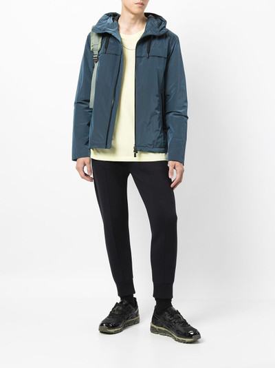 Herno high-shine hooded bomber jacket outlook