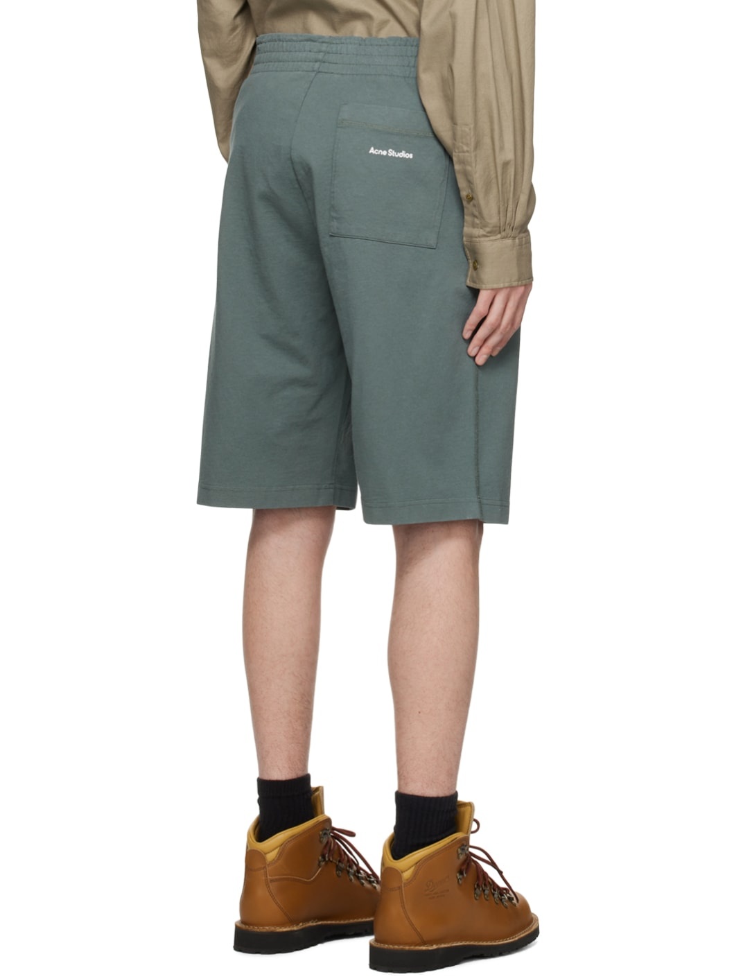 Khaki Exposed Seam Shorts - 6