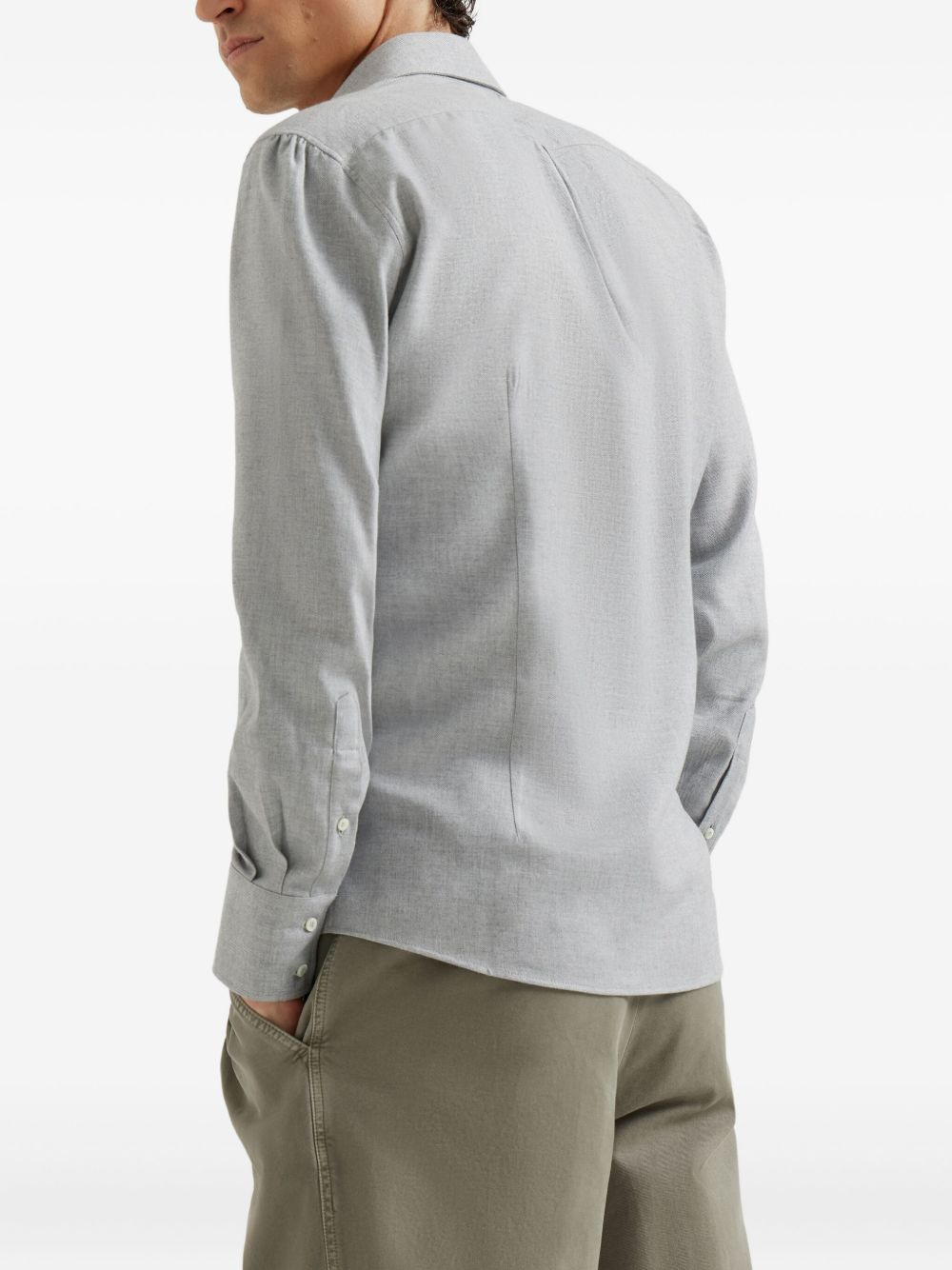 chevron long-sleeves shirt - 4