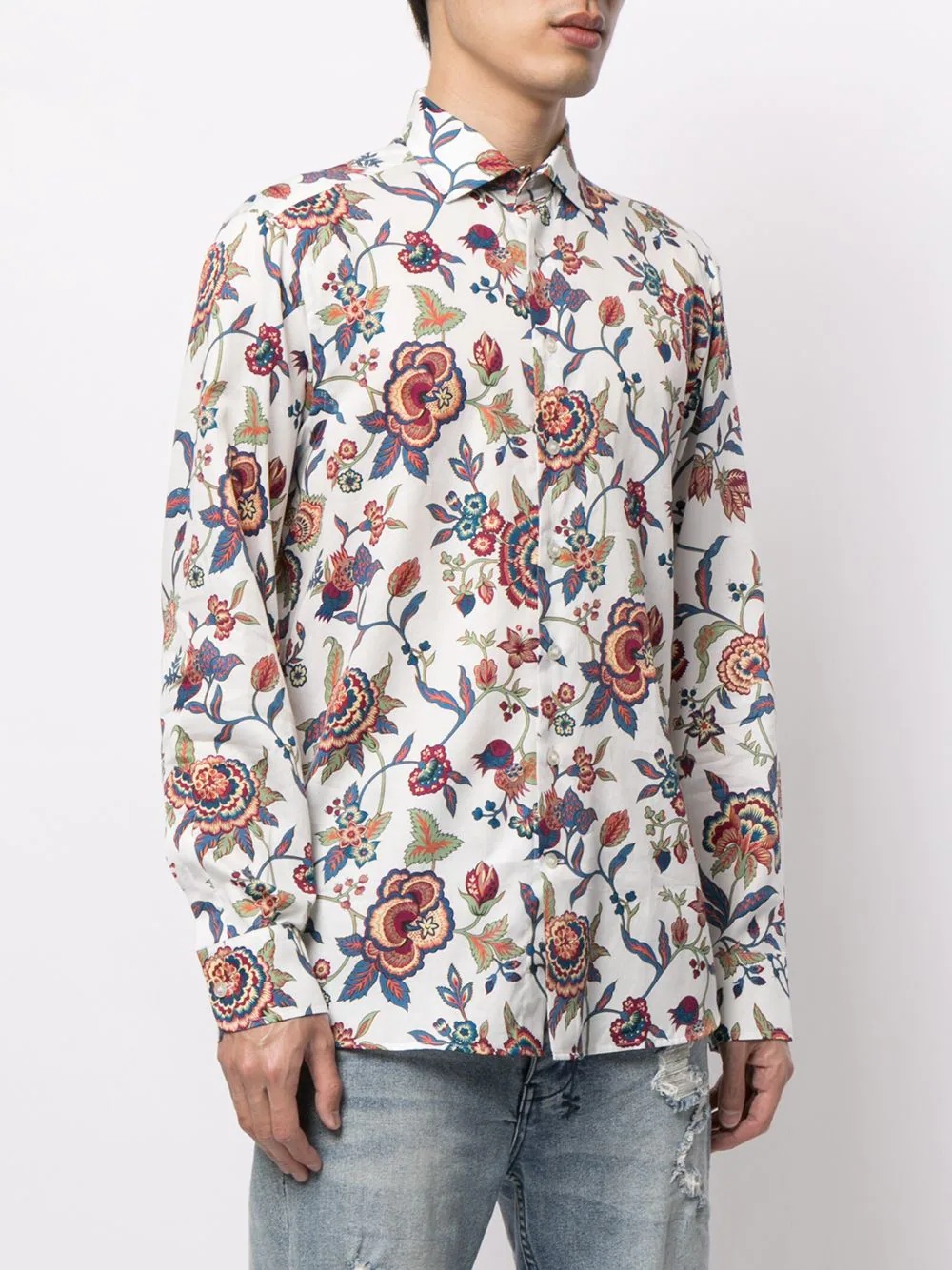 floral-print long-sleeve shirt - 3