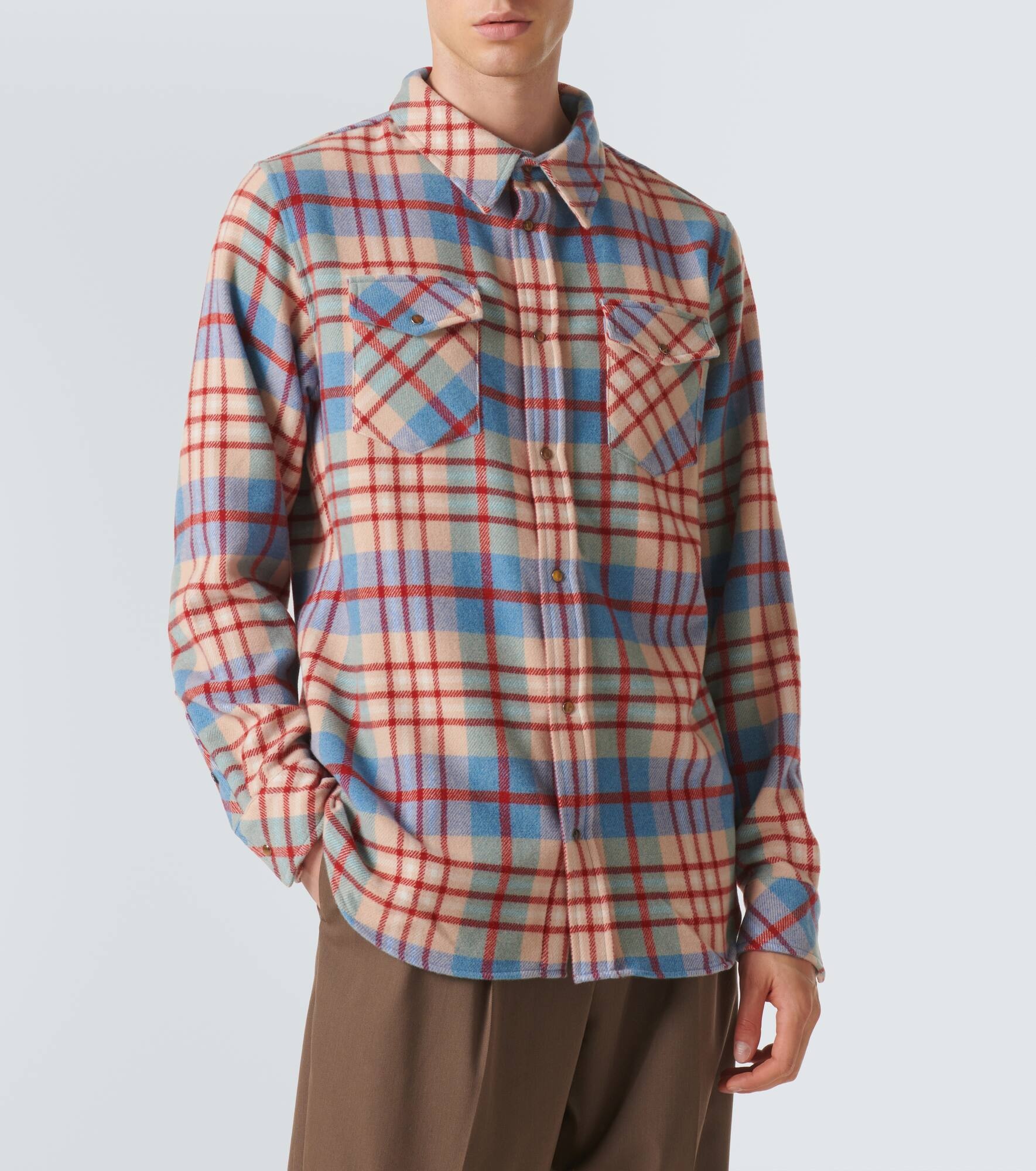 Al's Run plaid cashmere shirt - 3