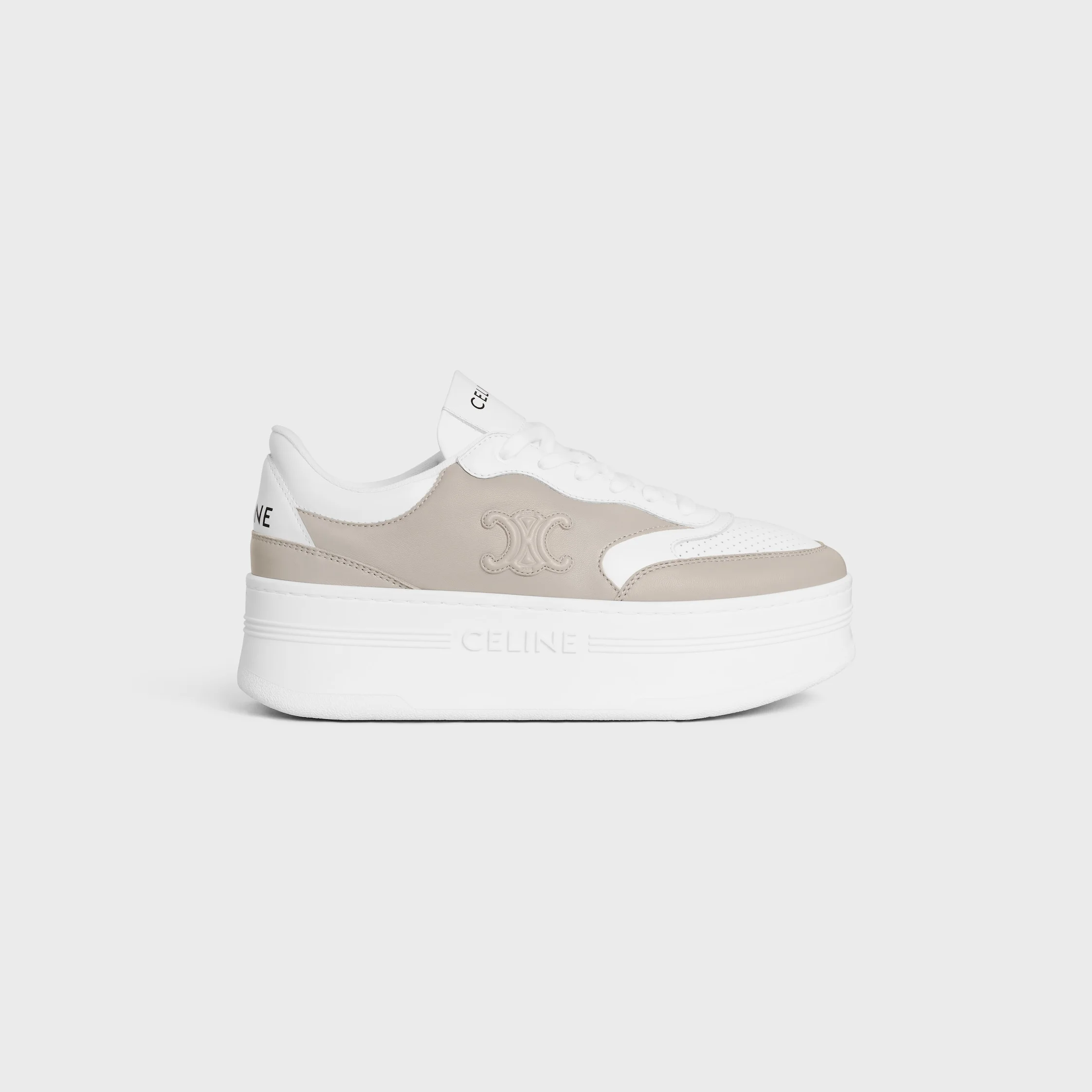 CELINE - BLOCK SNEAKER WITH TRIOMPHE IN CALFSKIN - 1