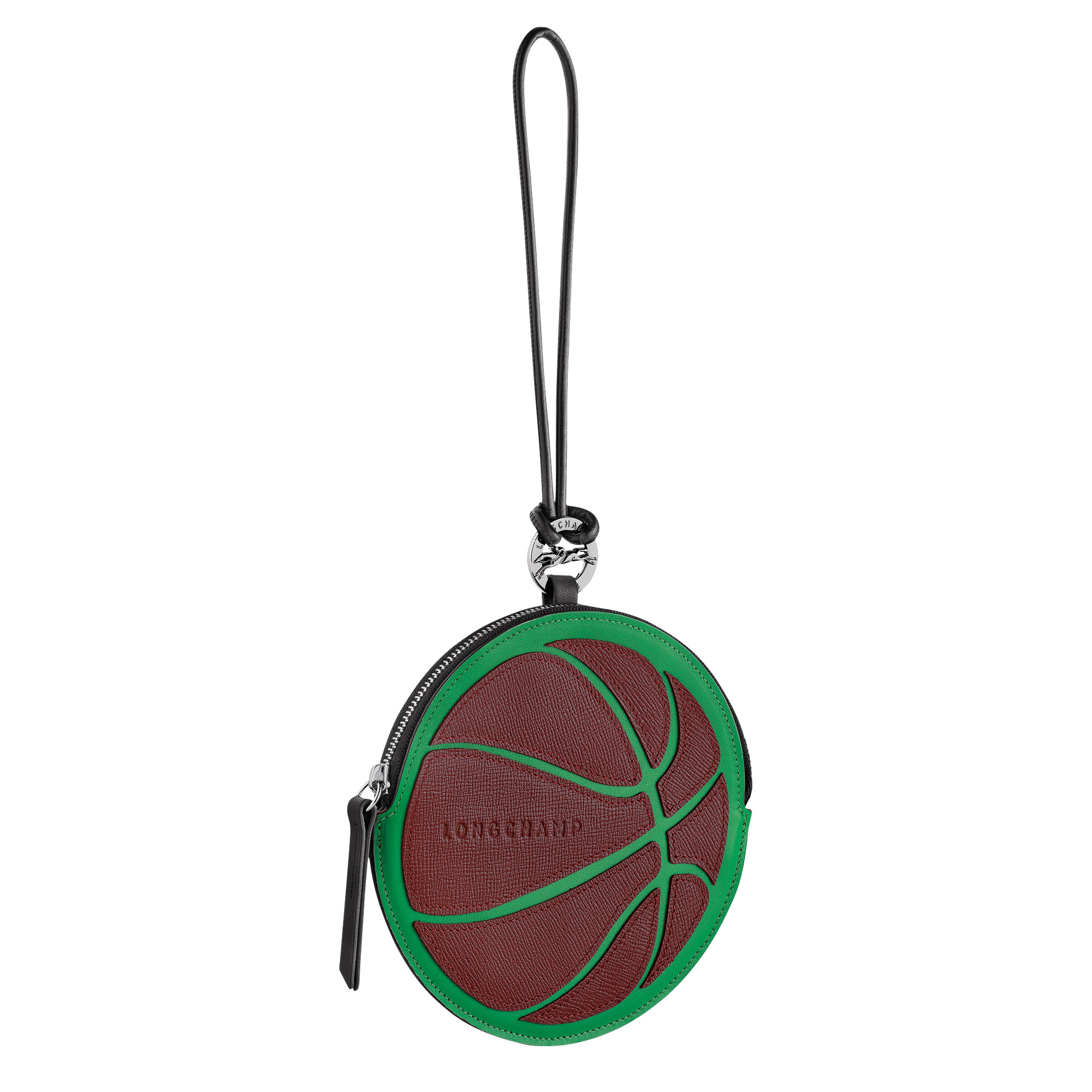 Long-Dribble Pouch Green/Burgundy - Leather - 3
