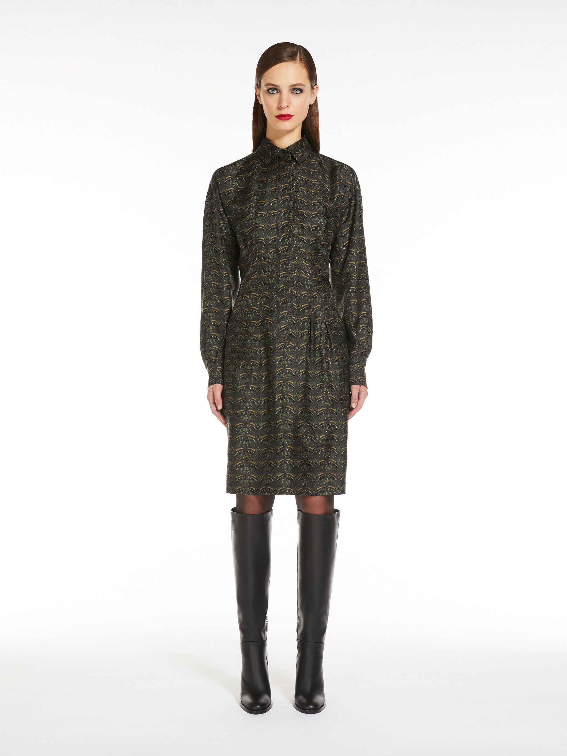 PANFILO Printed silk shirt dress - 3