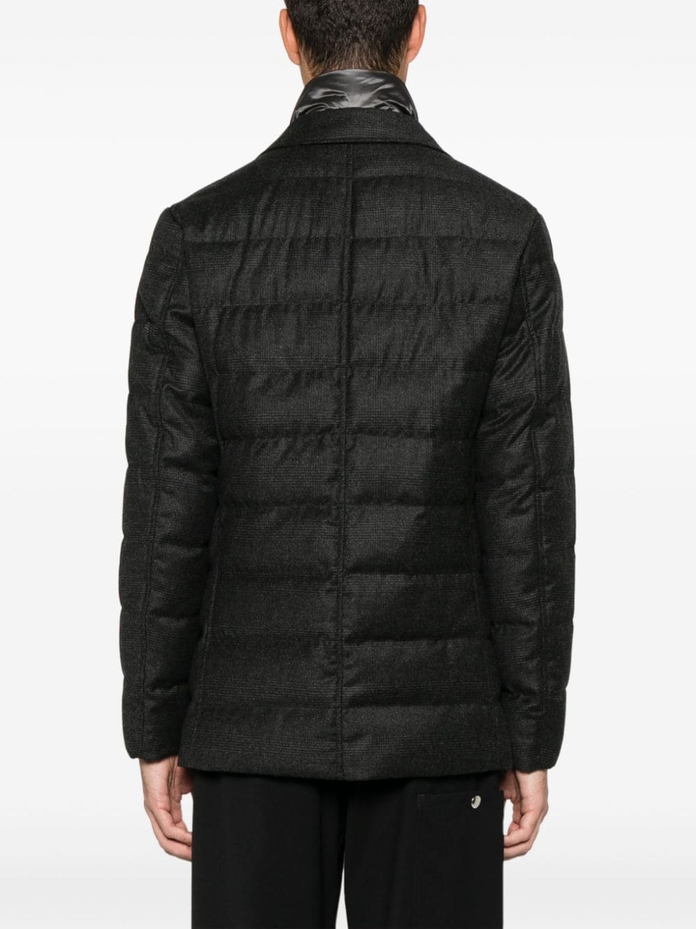 checked puffer jacket - 4