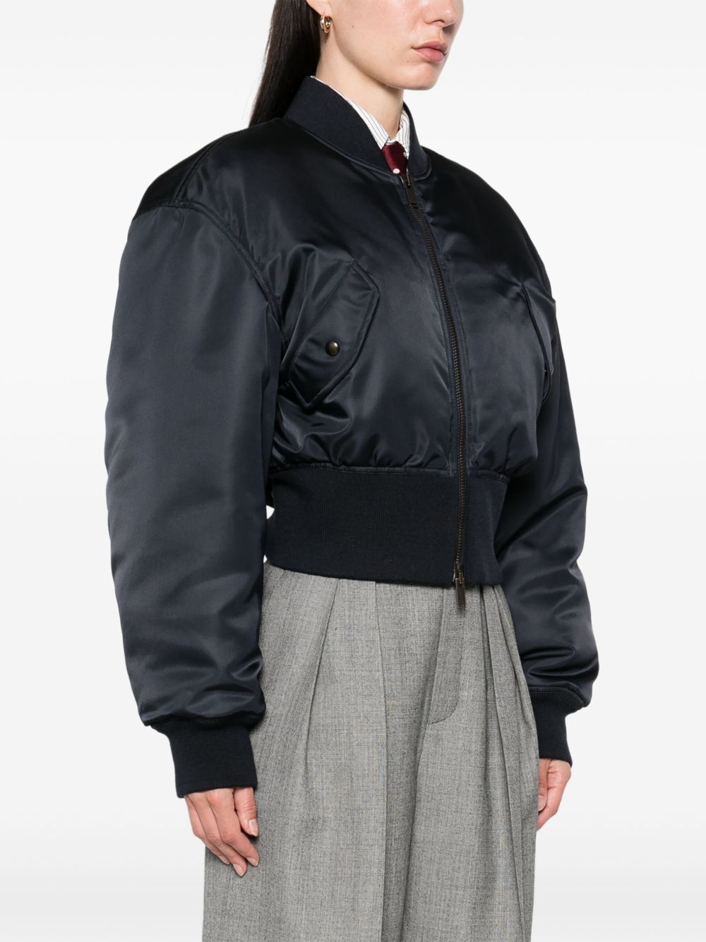 cropped bomber jacket - 3