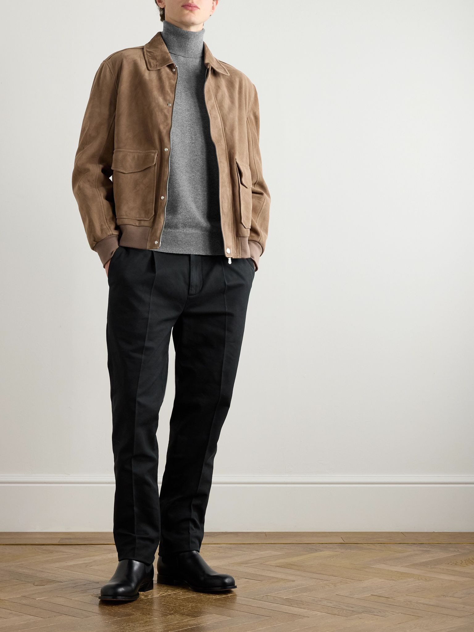 Cashmere Rollneck Sweater Gray - 2