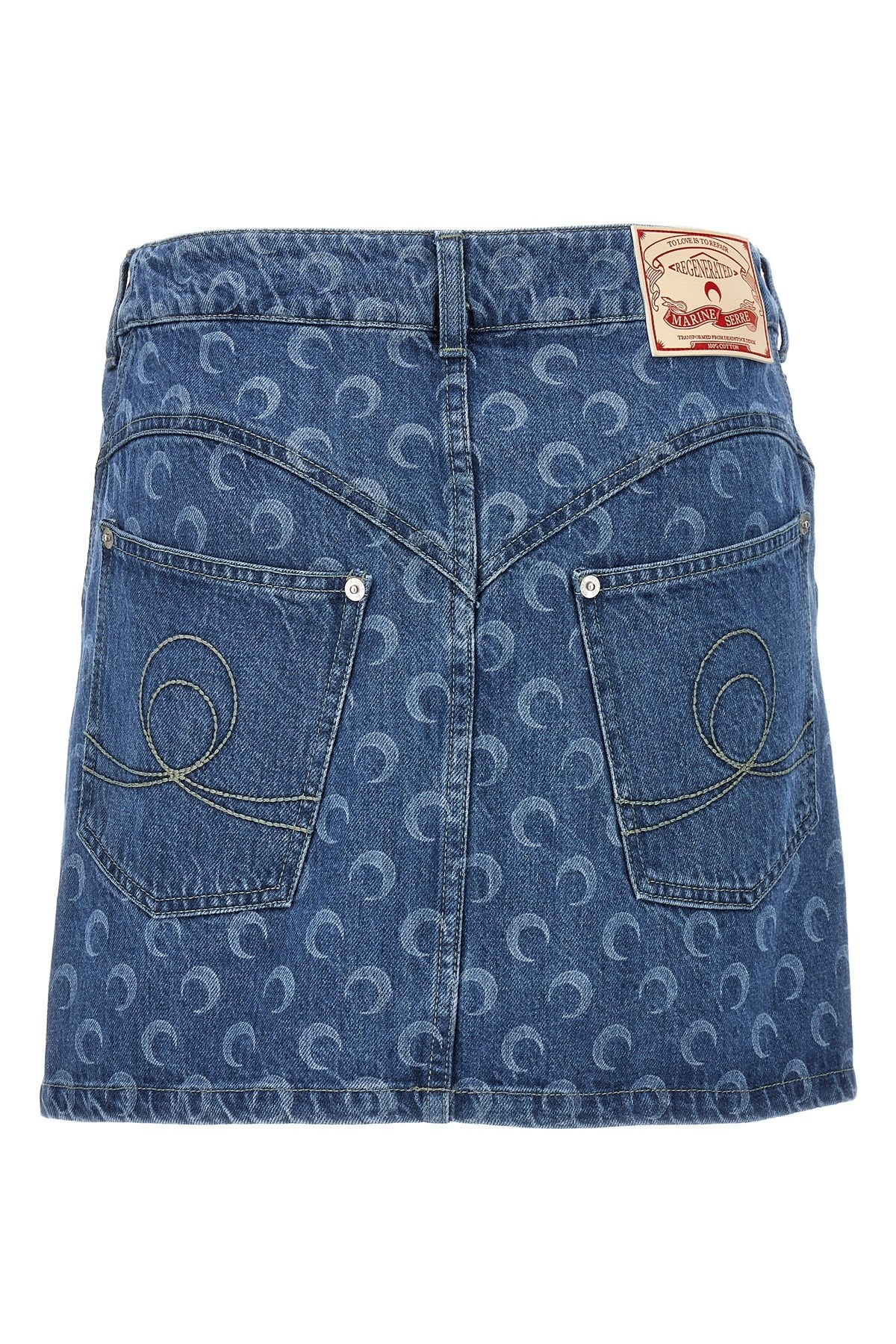 【MARINE SERRE】 Skirt woman  ロゴスカート Marine Serre Logo print skirt | julianfashion | REVERSIBLE
