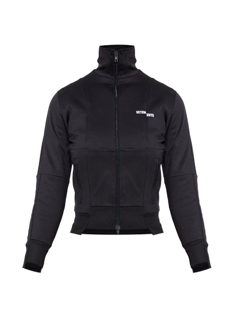 logo-detail zip-fastening sweatshirt 1