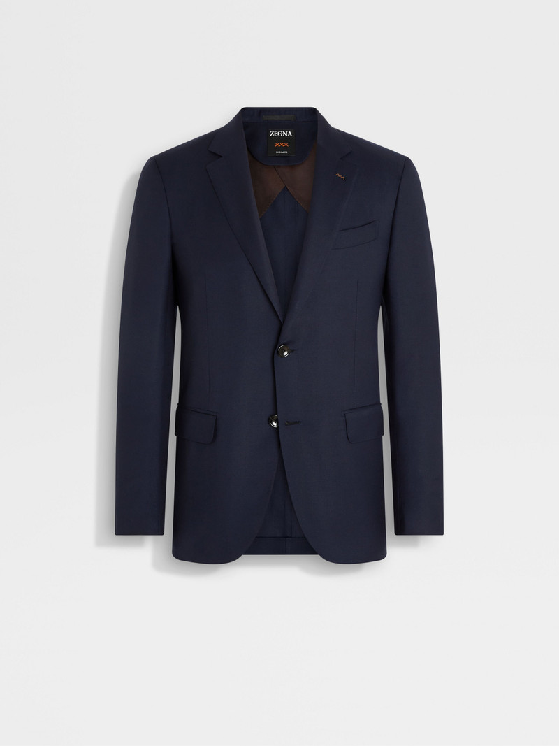 ZEGNA NAVY BLUE CASHMERE JACKET outlook