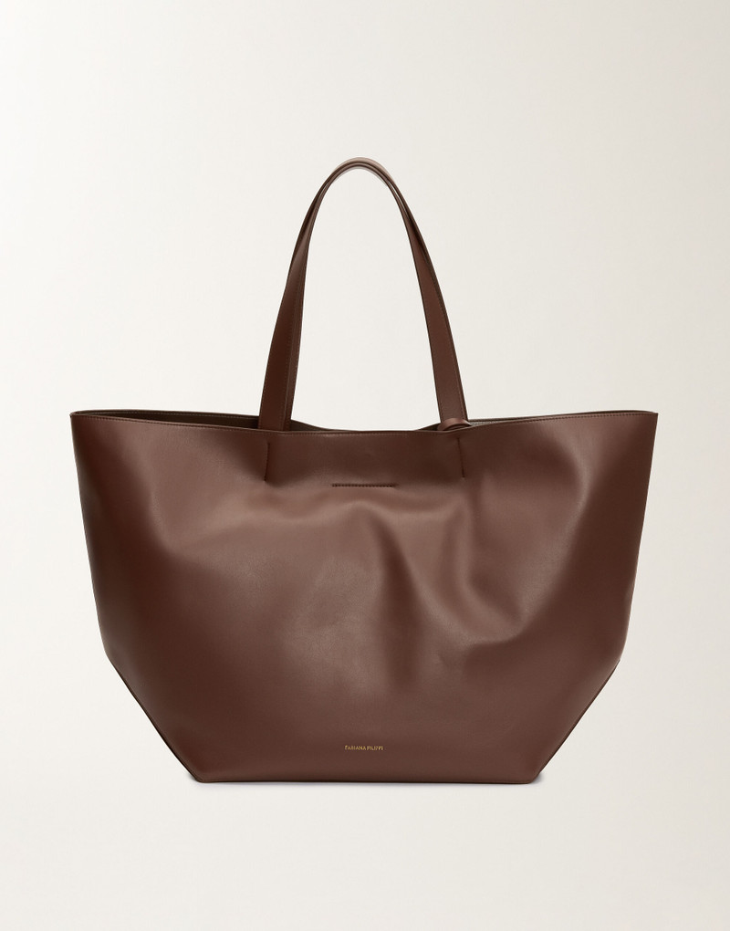 Eclissi smooth nappa leather tote bag 3