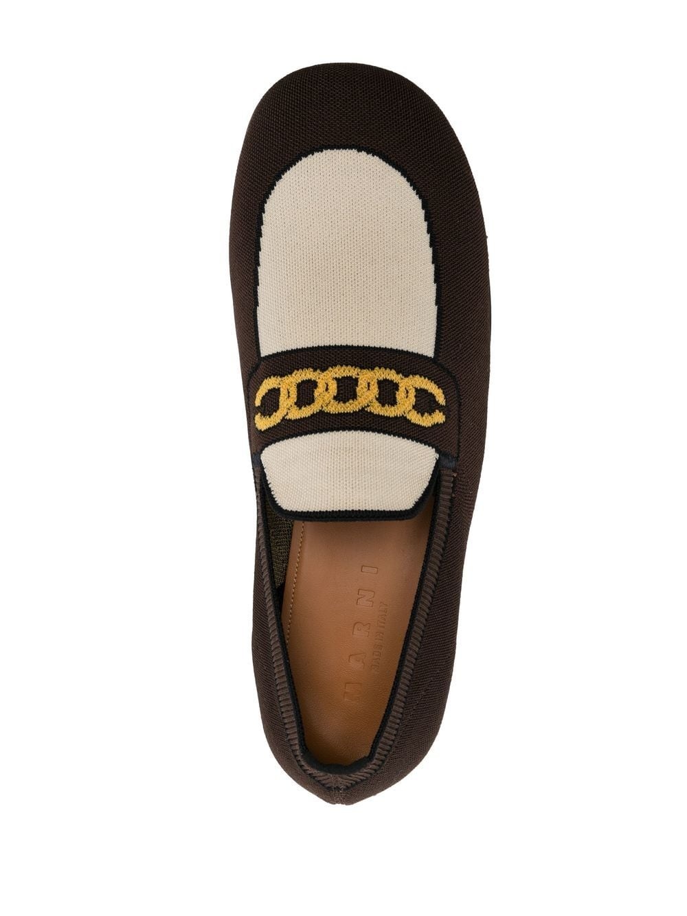 sock-style chain-print loafers - 4