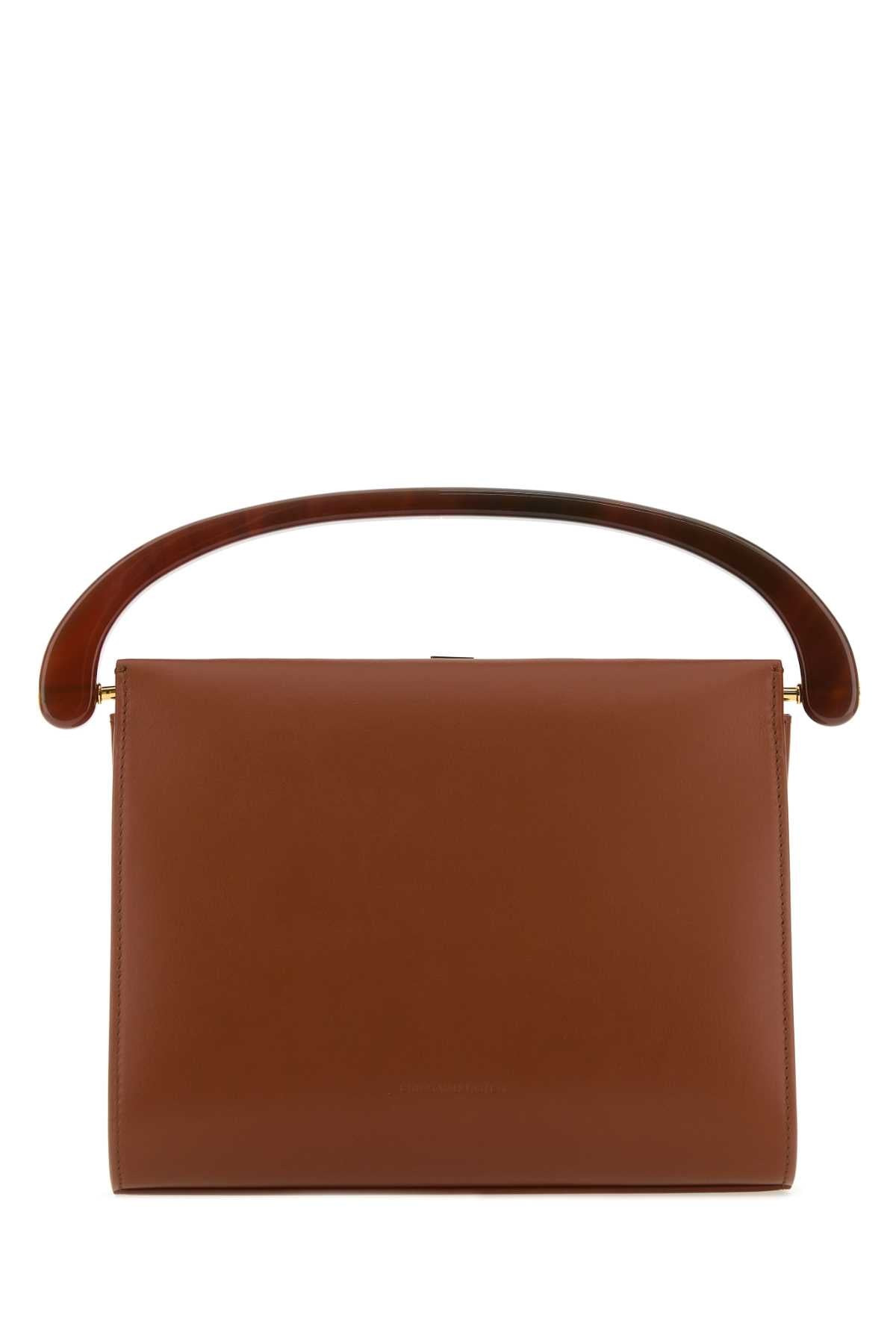 Dries Van Noten Women Caramel Leather Handbag - 3
