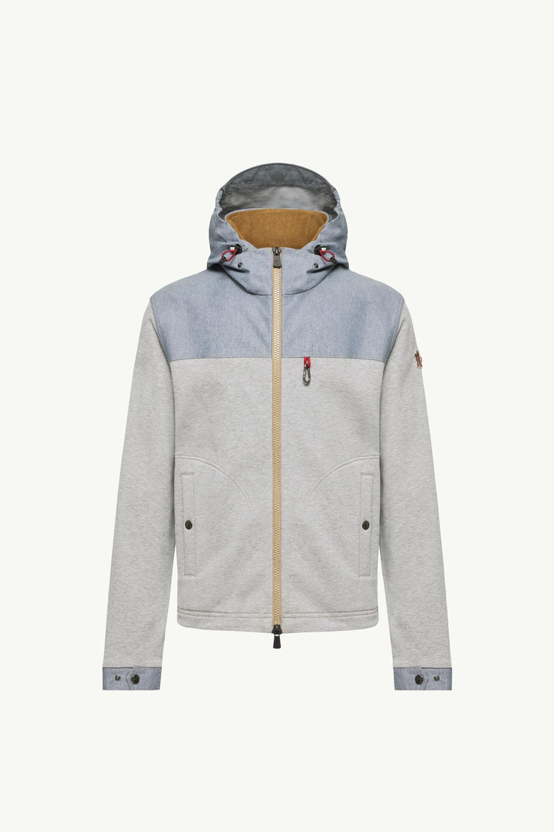 Cotton & Chambray Zip-Up Sweatshirt 1