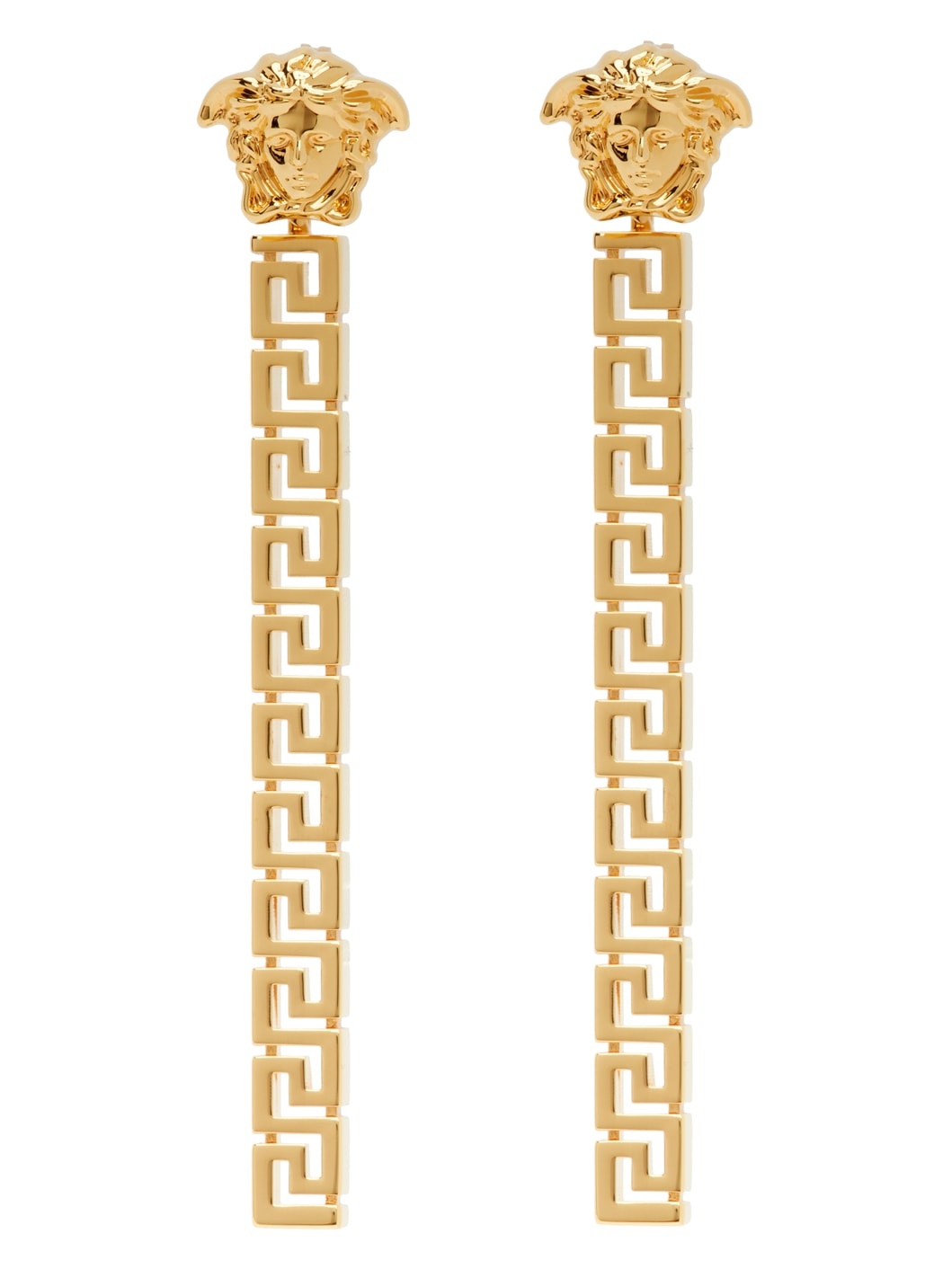 Gold 'La Medusa Greca' Drop Earrings - 1