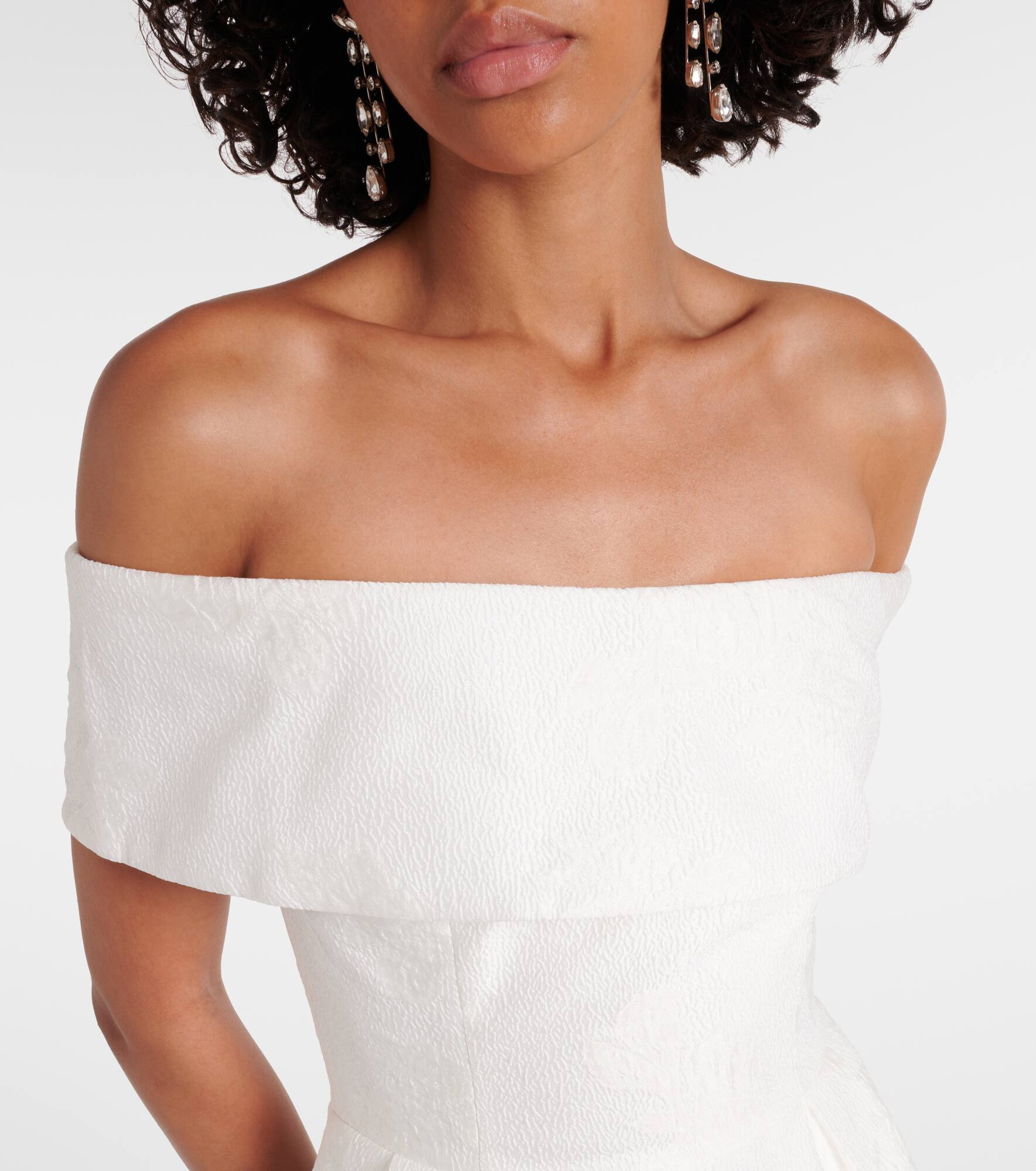 Antoinette off-shoulder jacquard maxi dress - 4