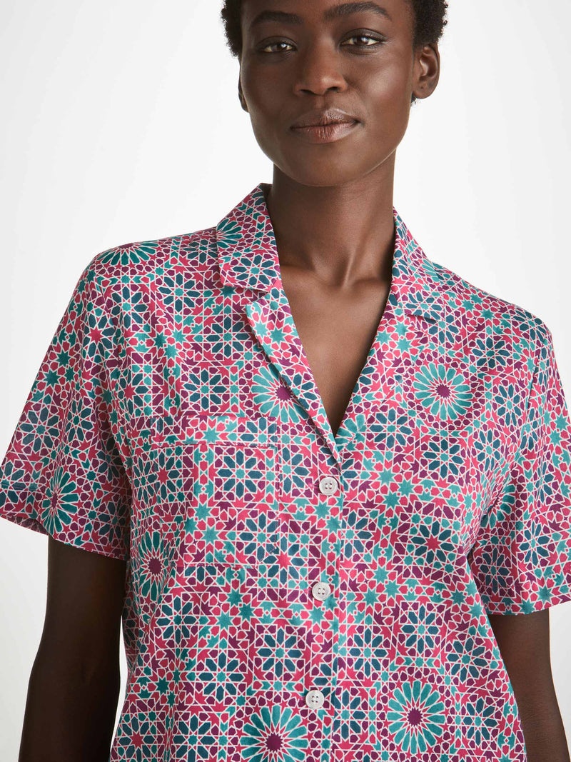 Women's Short Pajamas Ledbury 69 Cotton Batiste Pink - 5