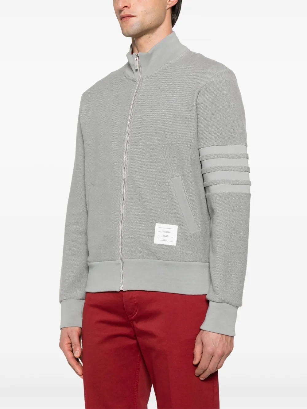 THOM BROWNE - Men Zip Up Funnel Neck Jacket - 2