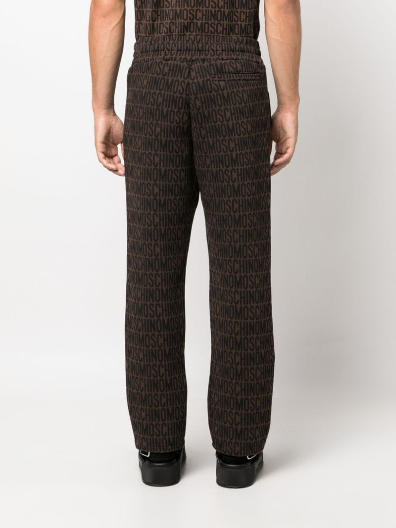 logo-jacquard straight-leg trousers 4