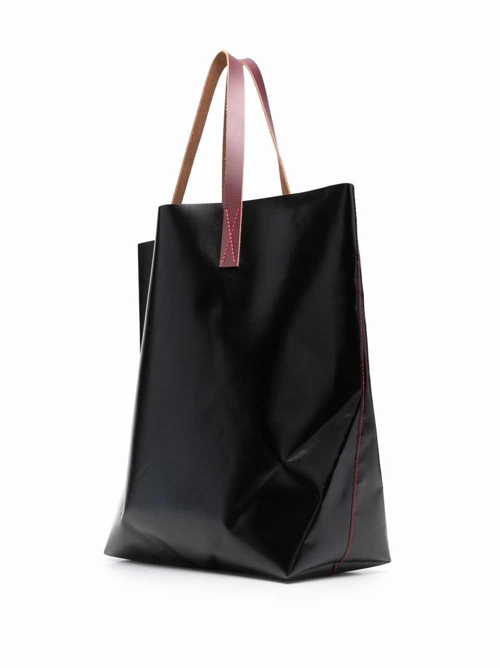 logo-print leather tote bag - 3