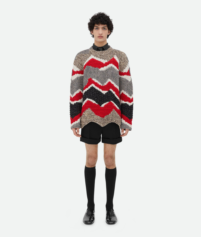 Zig Zag Cotton Knit Jumper 1
