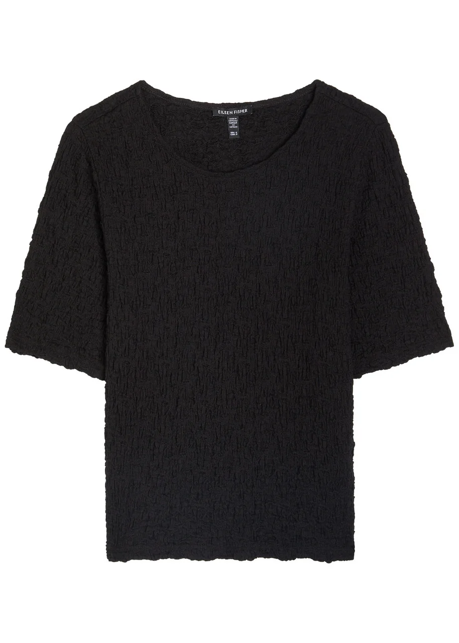Eileen Fisher Textured Fine-knit T-shirt - 1