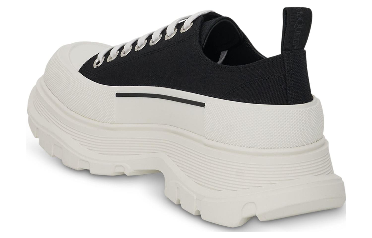 Alexander McQueen Tread Slick Lace Up 'Black White' 604257W4MV21070 - 4