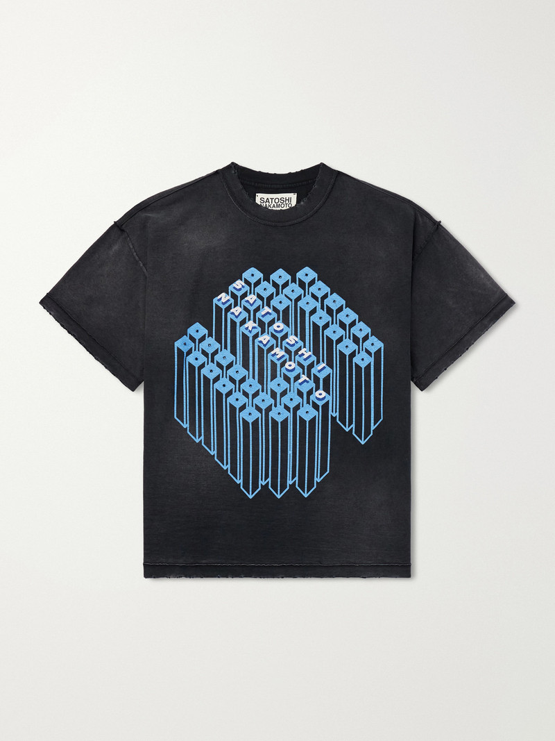 Grid Lock Logo-Print Cotton-Jersey T-Shirt 1