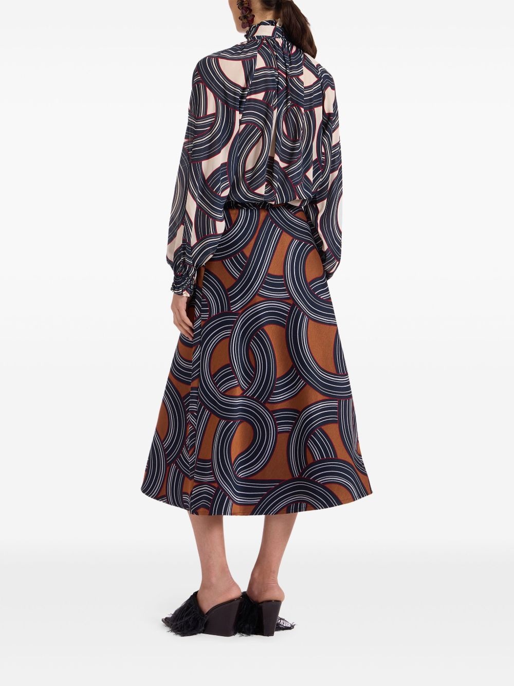 jacquard midi skirt - 3