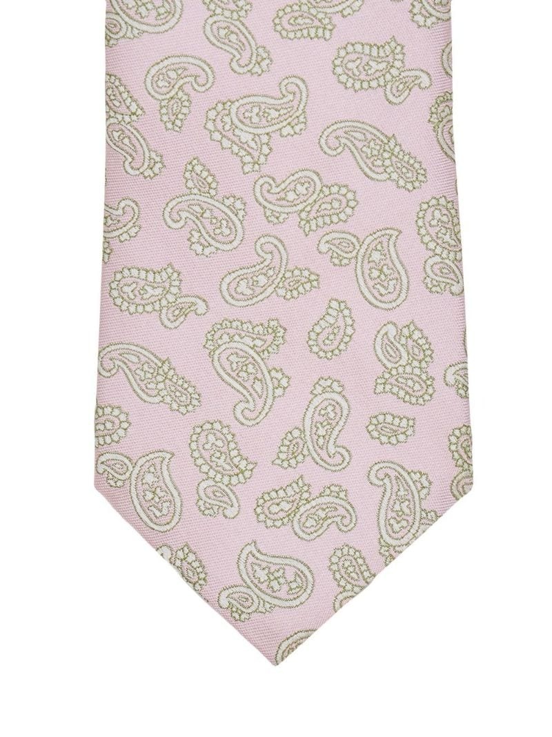 paisley-print silk tie - 2