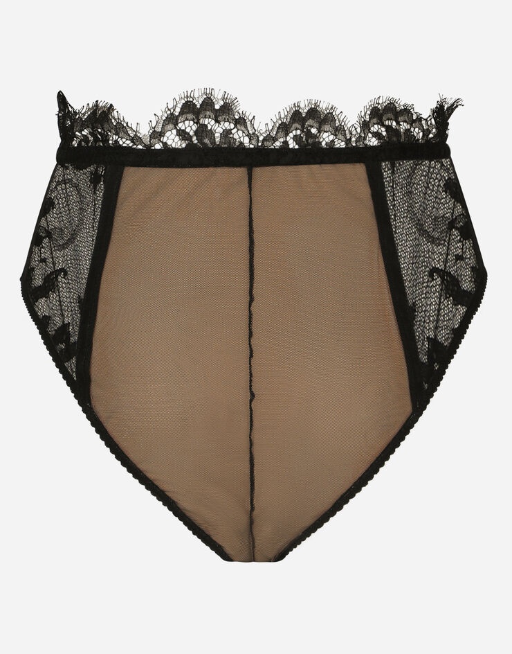 High-waisted lace briefs - 2