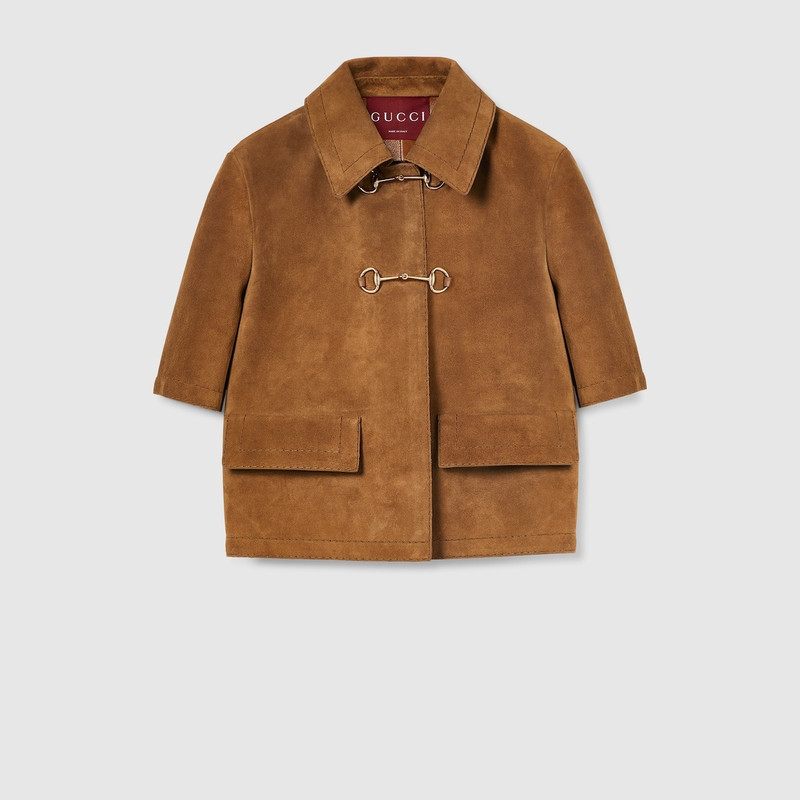 Suede jacket with Horsebit 1