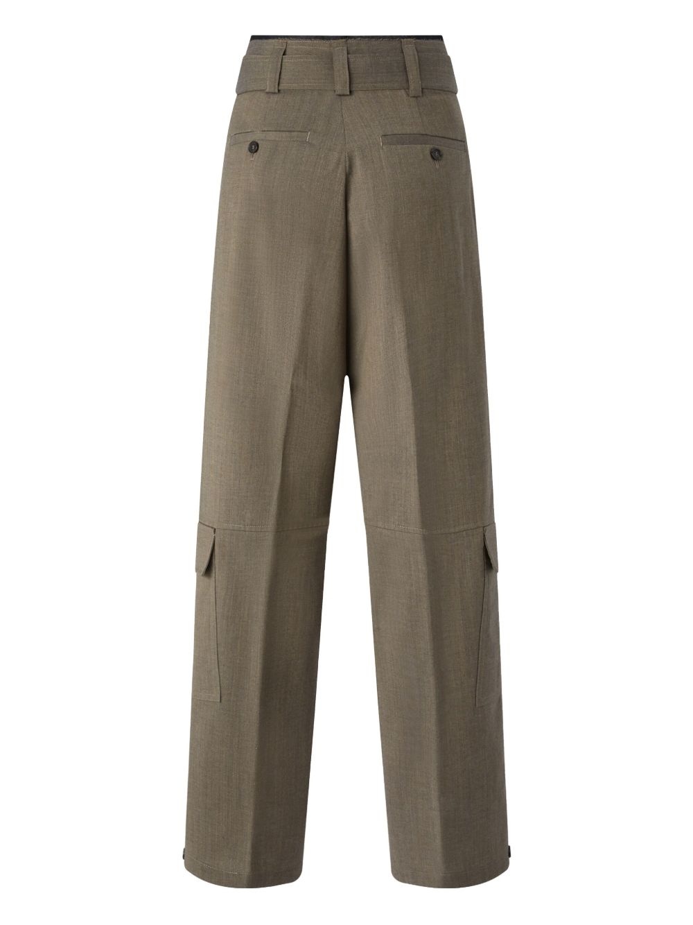 belted cargo trousers - 2