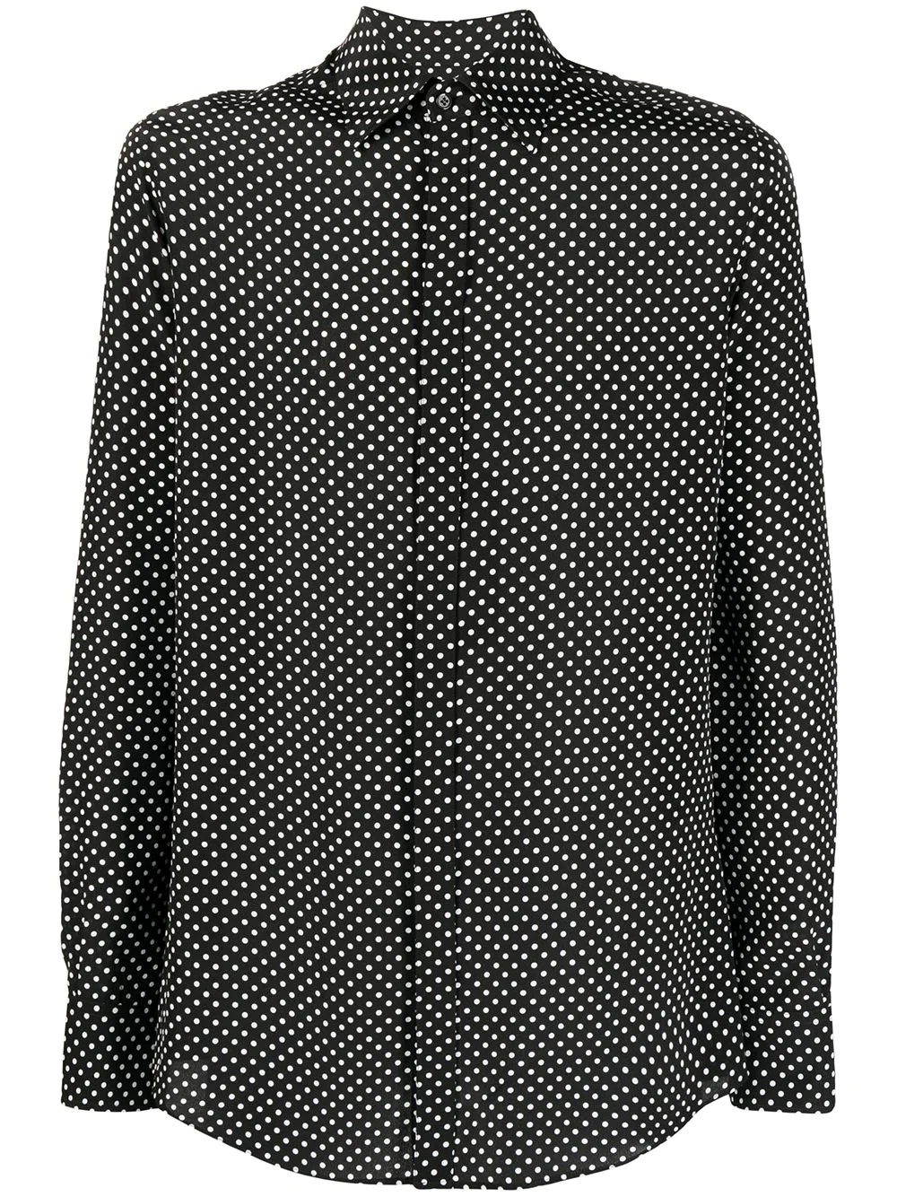 polka-dot silk shirt - 1