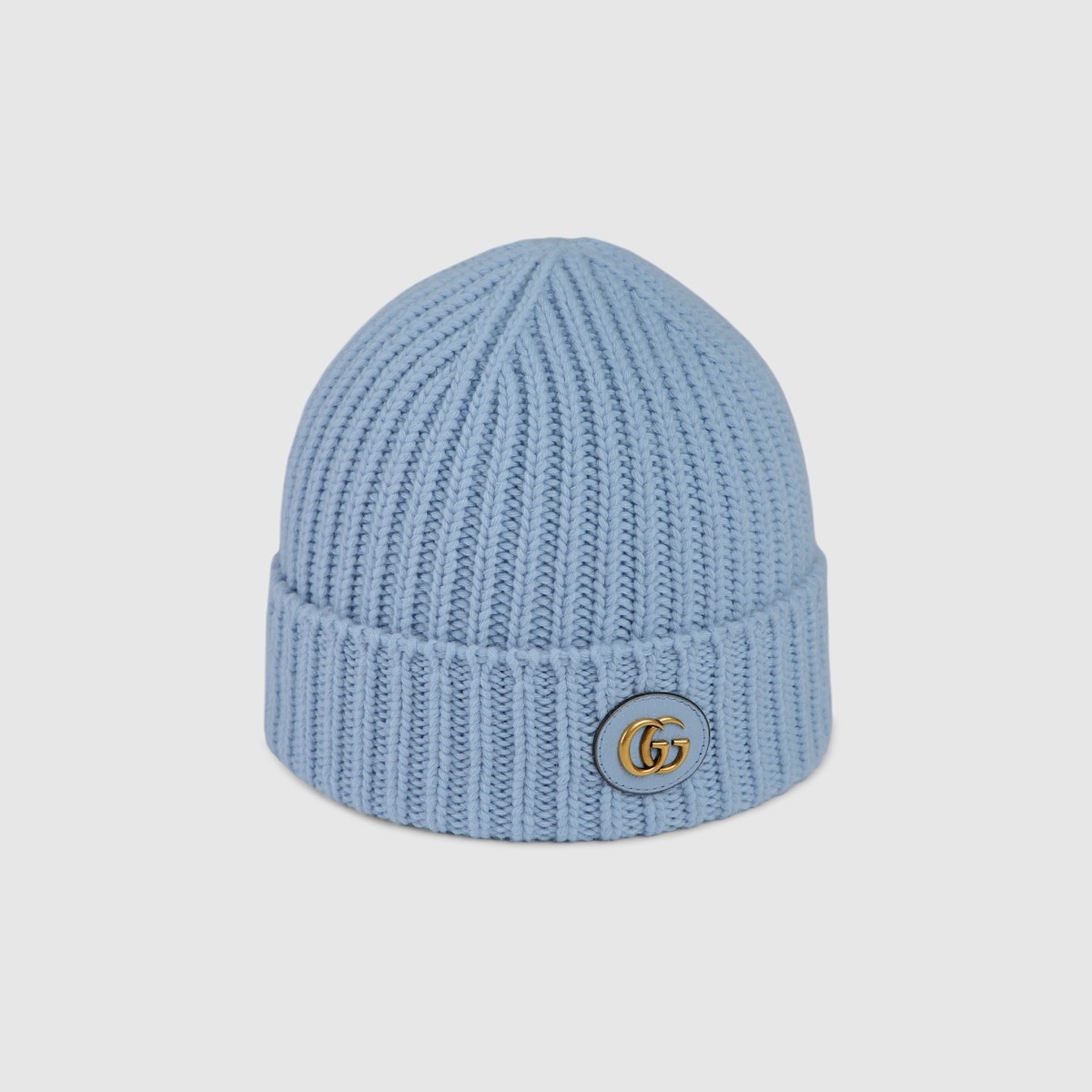 Wool cashmere hat with Double G - 1