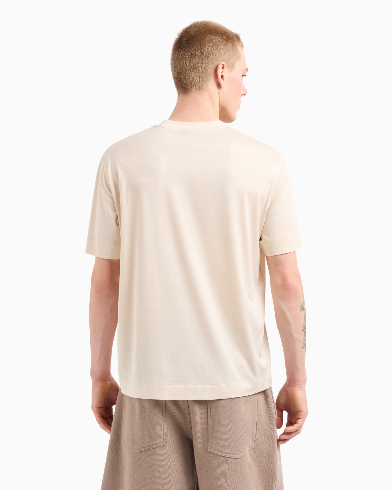 JERSEY-LYOCELL BLEND T-SHIRT WITH ASV LOGO EMBROIDERY - 3