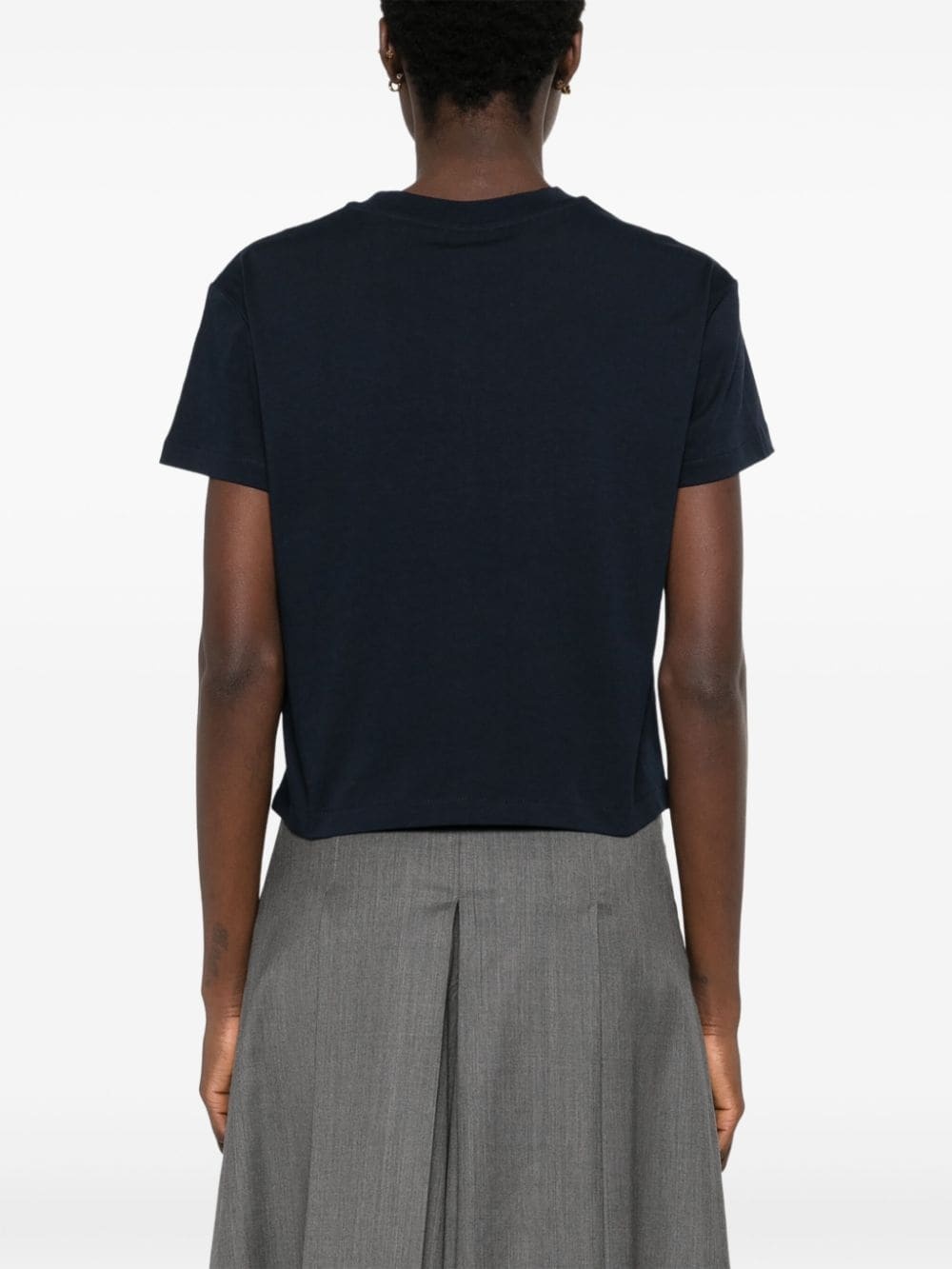 logo-embroidered cotton T-shirt - 4