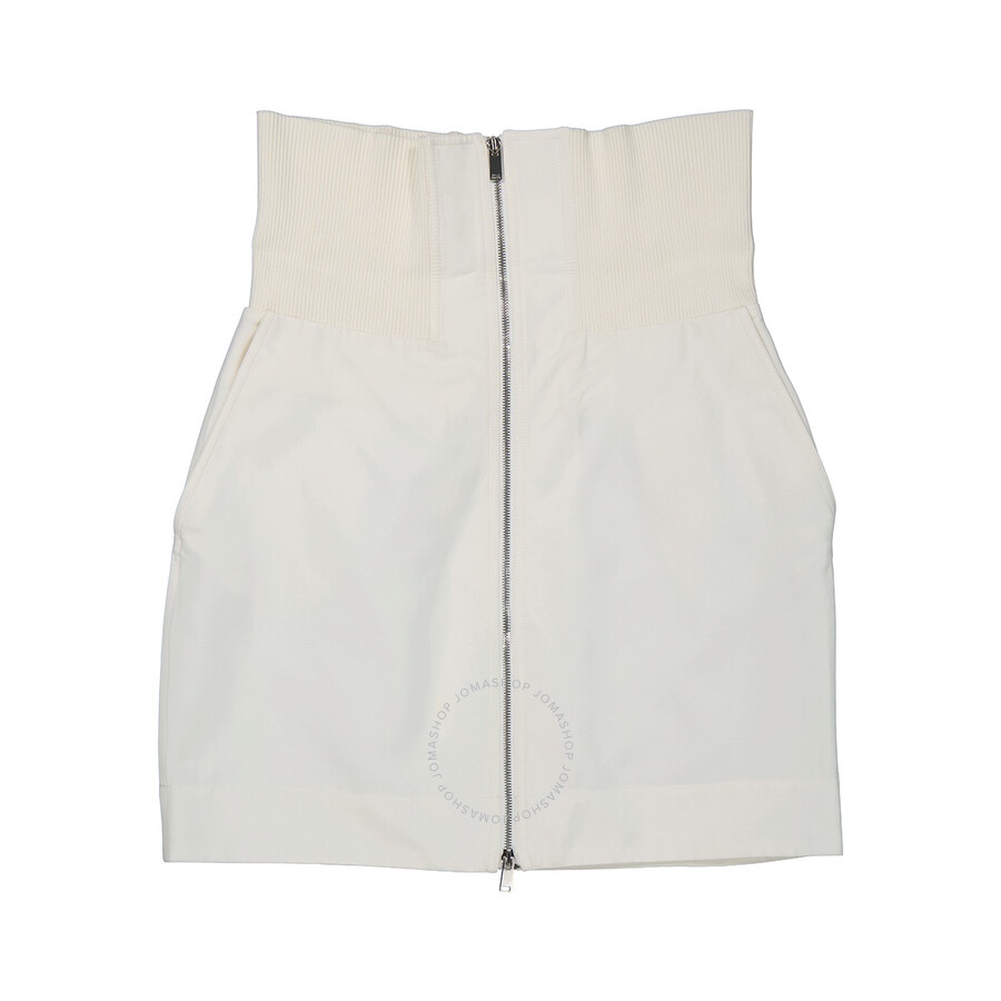 Stella Mccartney Ladies Cream Alter Mat Mini Zip Skirt - 7