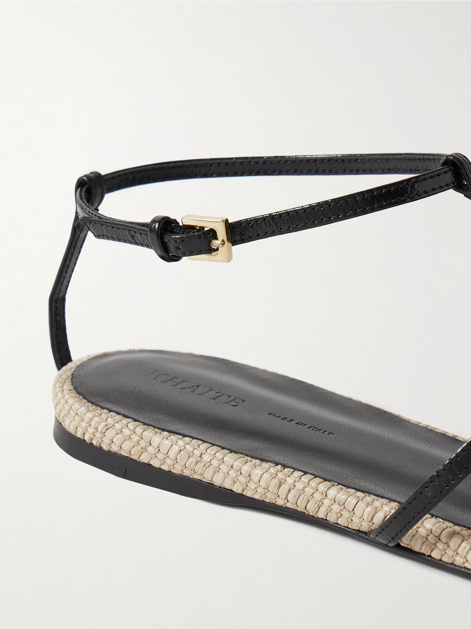 Cage leather sandals Black - 4