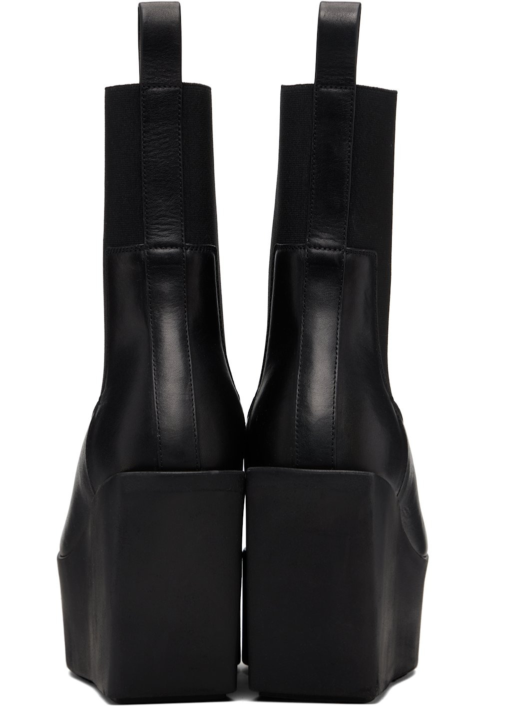 Black Concordians Sliver Platform Beatle Chelsea Boots - 2