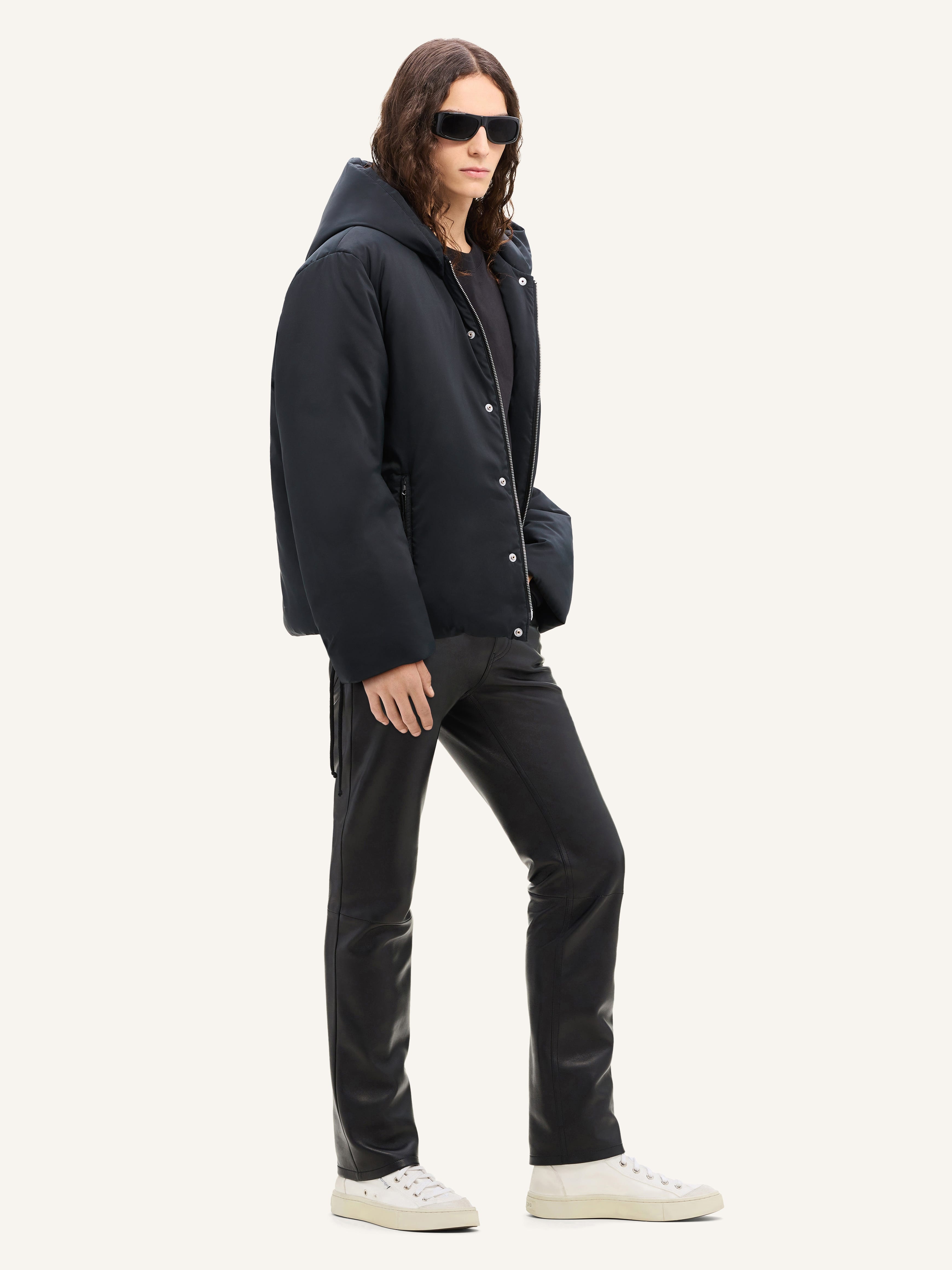 NYLON HOODED PUFFER JACKET - 4